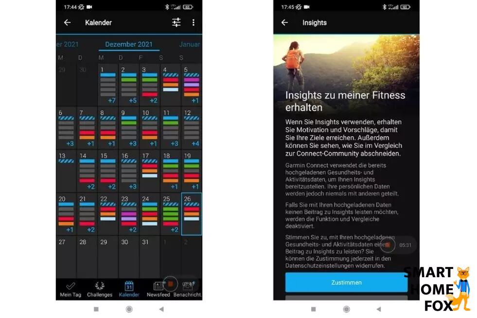smartwatch application pour entrainement